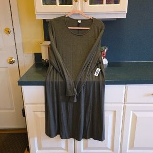 Elegant Two-Tone Green Dress